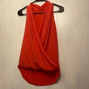V-neck coral tank top loft